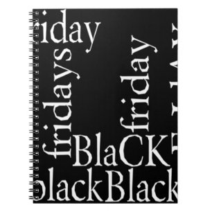 Black Fredag Design Anteckningsbok Med Spiral