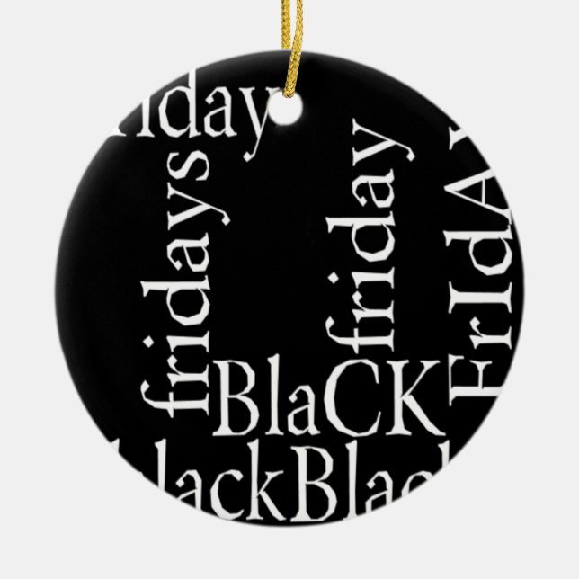 Black Fredag Design Julgransprydnad Keramik (Framsidan)