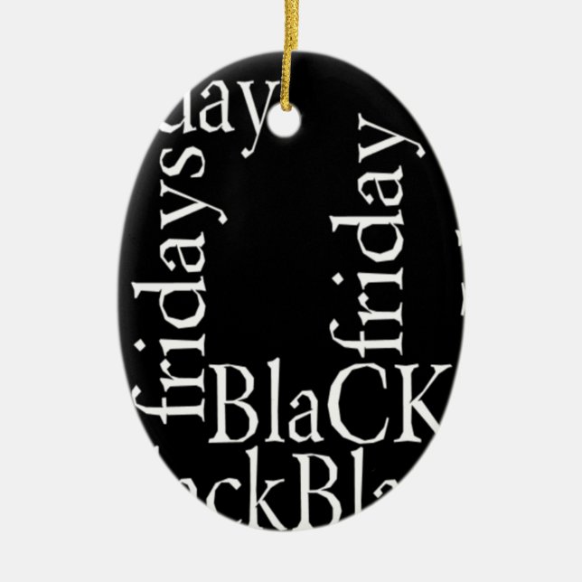 Black Fredag Design Julgransprydnad Keramik (Framsidan)