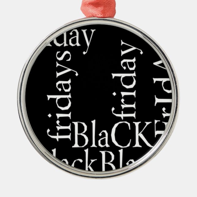 Black Fredag Design Julgransprydnad Metall (Framsidan)