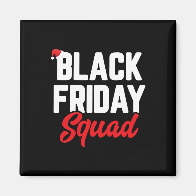 Black fredag-puben shoppingteamfamiljen lustig chr magnet (Framsidan)