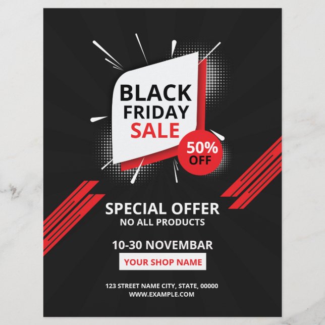 Black Fredag Sale Flyer (Framsidan)