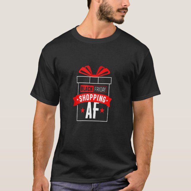 Black Fredag Shopping Af Team Matching Par T Shirt (Framsida)