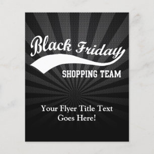 Black Fredag Shopping Team Flygblad