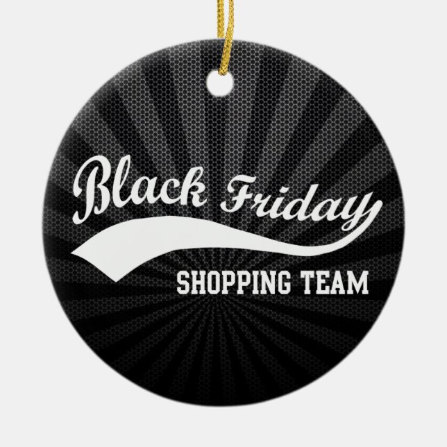 Black Fredag Shopping Team Julgransprydnad Keramik (Framsidan)