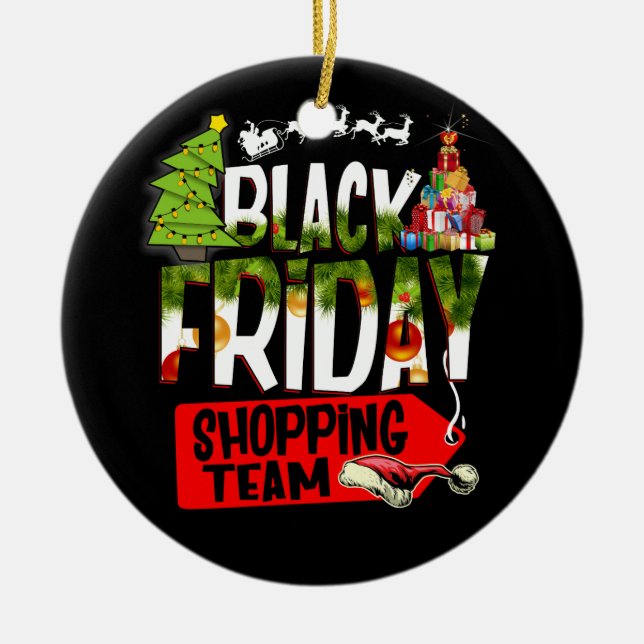 Black Fredag Shopping Team julrenar Julgransprydnad Keramik (Framsidan)