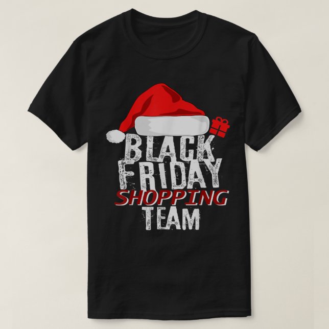 Black Fredag Shopping Team T Shirt (Design framsida)