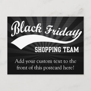 Black Fredag Shopping Team Vykort