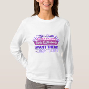 Black Fredag T-Shirt - Lila & Rosa text