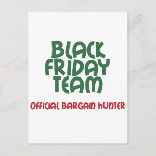 Black Fredag Team: Officiell Bargain Hunter Vykort
