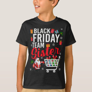Black Fredag Team Sister Cute Julköp L T Shirt