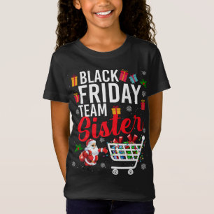 Black Fredag Team Sister Cute Julköp L T Shirt