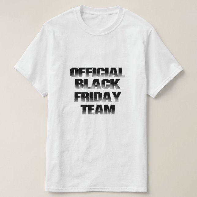 Black Fredag Team T Shirt (Design framsida)