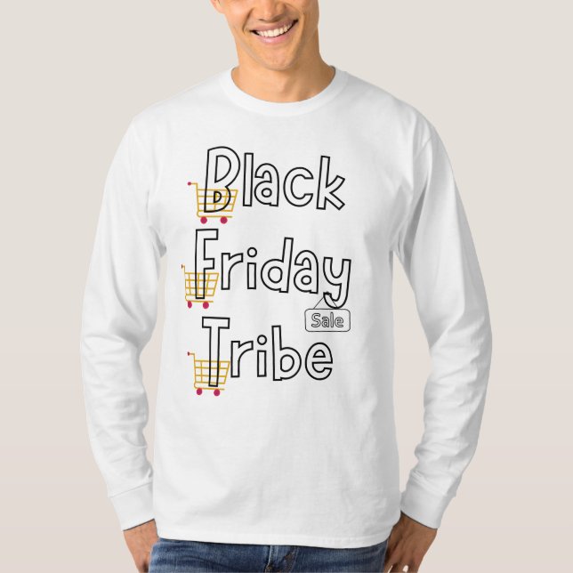 Black Fredag Tribe Långärmad T-Shirt (Framsida)
