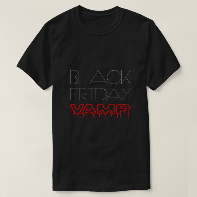 Black Fredag Vampig lustig T Shirt (Design framsida)