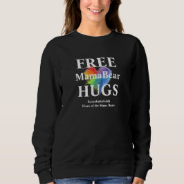Black Free Hugs Sweatshirt - ingen huva T Shirt