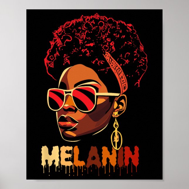 Black Freedom Junetelfte svarta Pridet Melanin Que Poster (Framsidan)