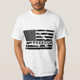 Black Freedom United Stater Flagga T Shirt