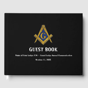 Black Freemasons Masonry Square och Compass Gästböcker