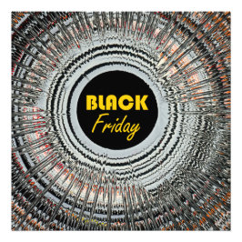 Black Friday advert with original spin art Fototryck