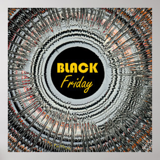 Black Friday advert with original spin art Poster