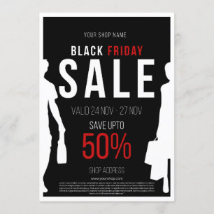 Black Friday Kampanj Rabatt Poster Inbjudningar