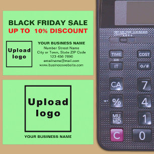Black Friday-rea på ljusgrönt kuvertkort Tilläggskort