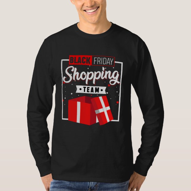 Black Friday Shopping Team  Matching Couples T Shirt (Framsida)