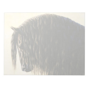Black Friesian Draft Horse Anteckningsblock