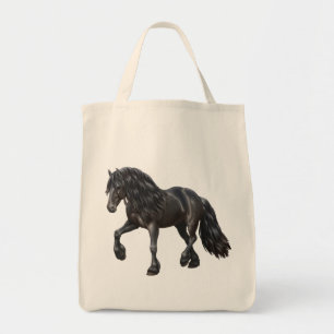Black Friesian Draft Horse Tygkasse