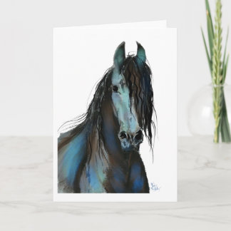 BLaCK FRieSiaN HoRSe ' THe' T-SHiRT Helgkort