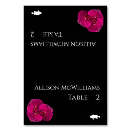 Black Fuchsia and White-Modern-Fish Icon- Bordsnummer