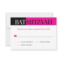 Black Fuchsia Block Bat mitzvah Reply OSA