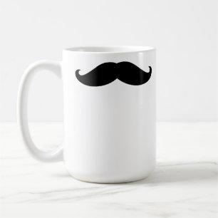 Black Funny Hipster Mustache Kaffemugg