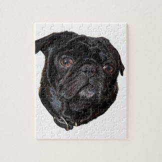 Black Funny Pug Pussel
