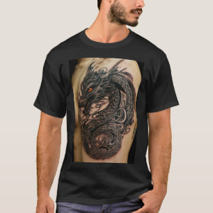 Bläck Fusion Tee Tattoed-trådarom på bomull