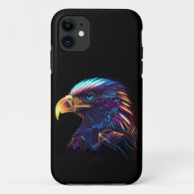 Black Futuristiska Neon Eagle