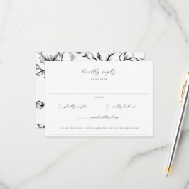 Black Garden Blommigt Bröllop OSA Kort