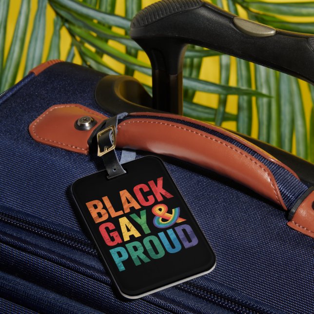 Black Gay och Proud LGBTQ Black Queers Bagagebricka (Framsida Insitu 1)