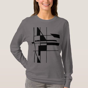 Black Geometric Gameboard MCM Search Abstrakt Art T Shirt