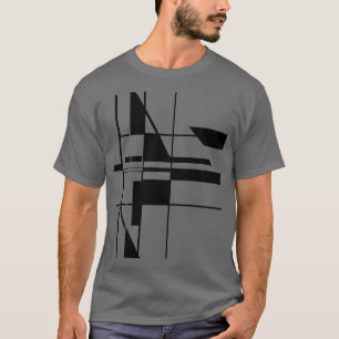 Black Geometric Gameboard MCM Search Abstrakt Art T Shirt