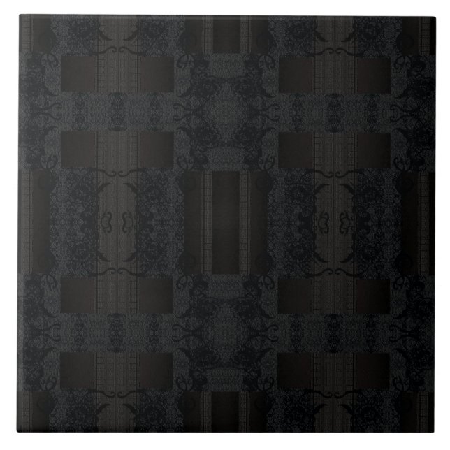 Black Geometric Pattern – Modern Minimalist Design Kakelplatta (Framsidan)