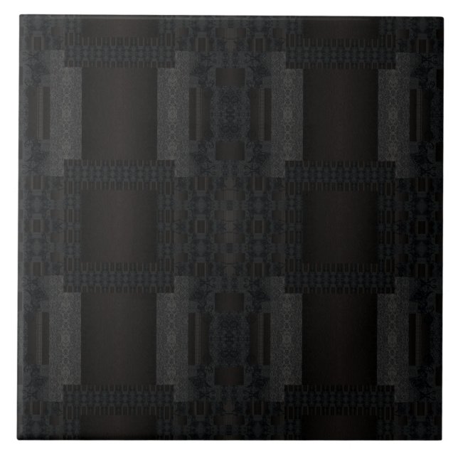 Black Geometric Pattern – Modern Minimalist Design Kakelplatta (Framsidan)
