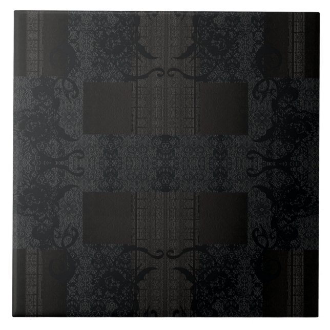 Black Geometric Pattern – Modern Minimalist Design Kakelplatta (Framsidan)