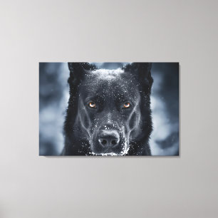 Black German Shepherd Canvastryck