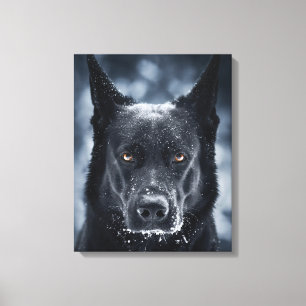 Black German Shepherd Canvastryck