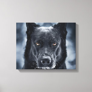 Black German Shepherd Canvastryck