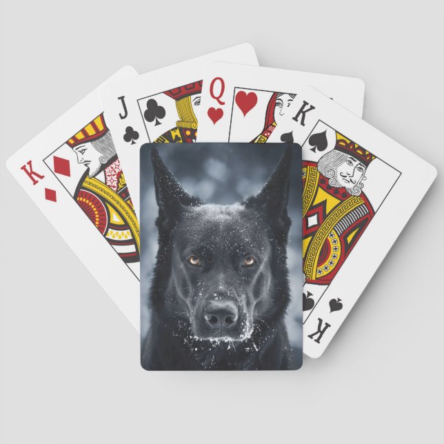 Black German Shepherd Casinokort (Baksidan)