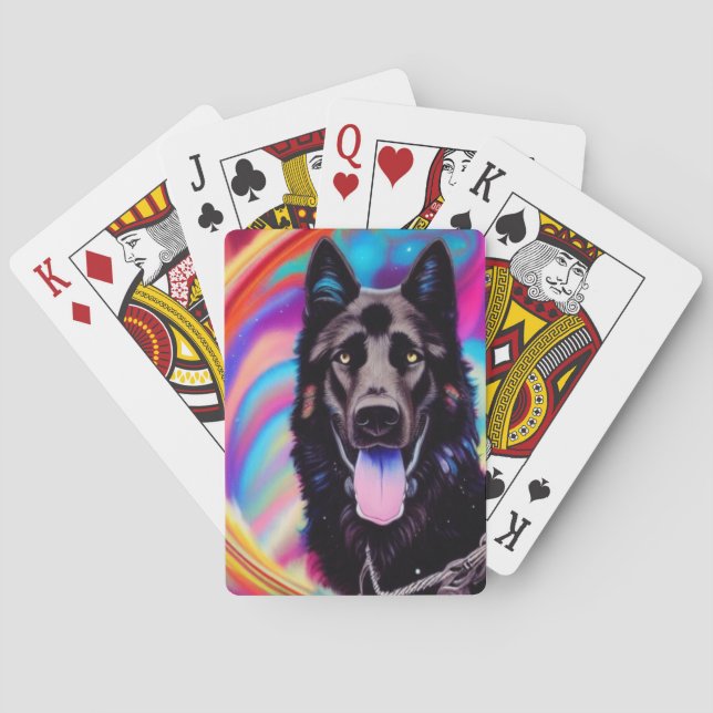 Black German Shepherd Casinokort (Baksidan)