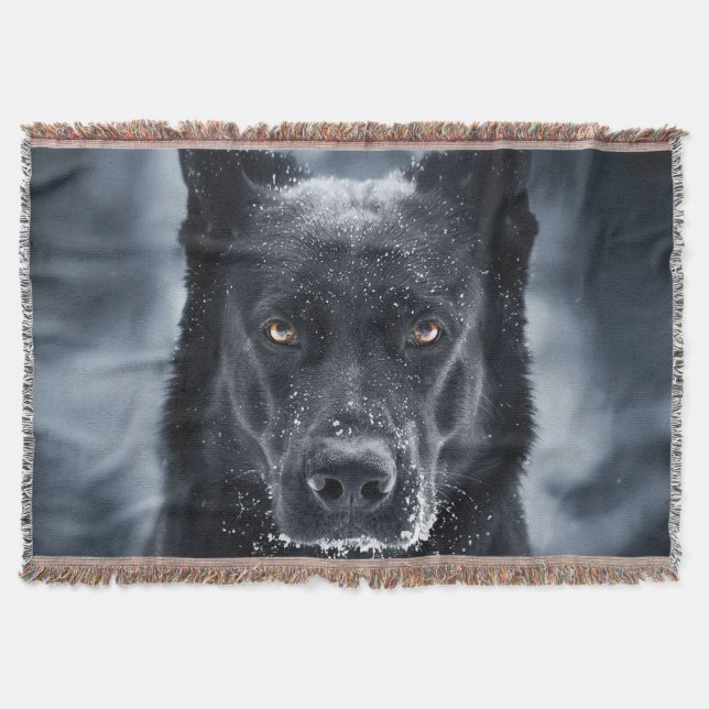 Black German Shepherd Filt (Framsidan)